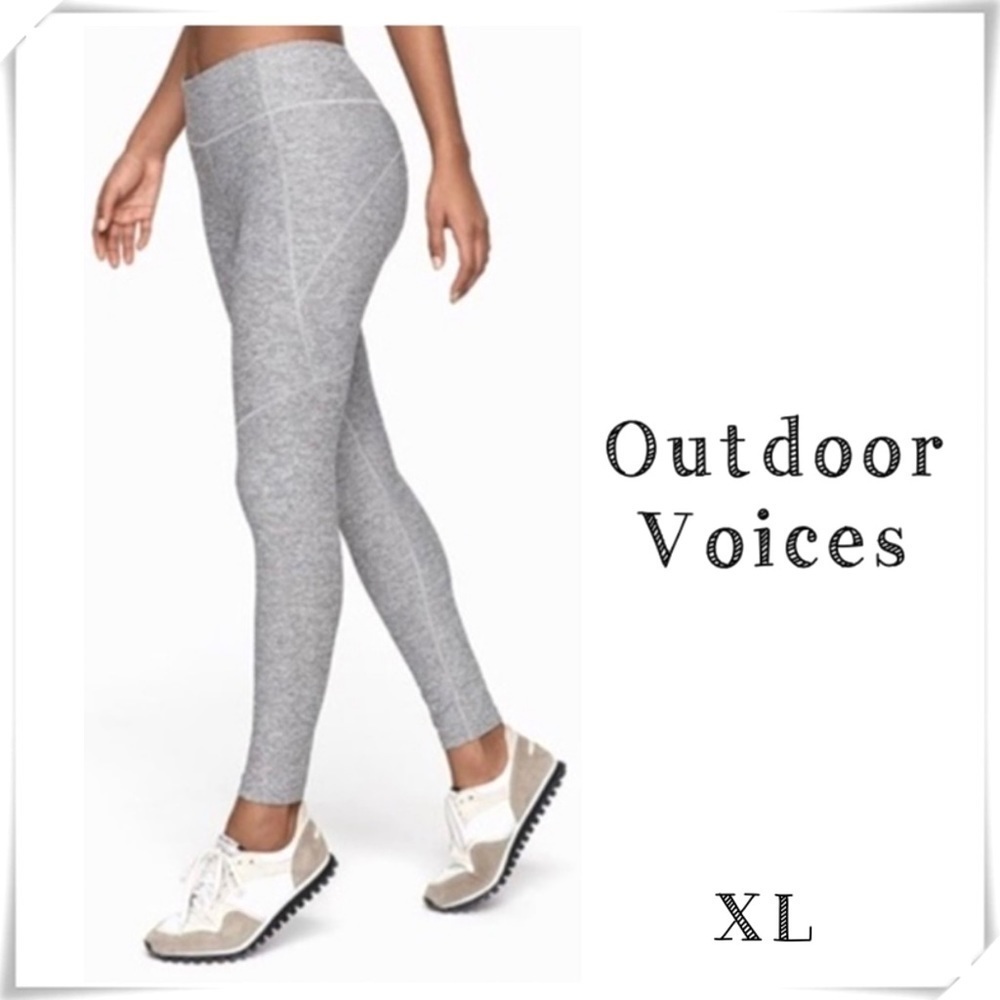 OUTDOOR Voices Warmup 7/8 Leggings light Gray Size XL